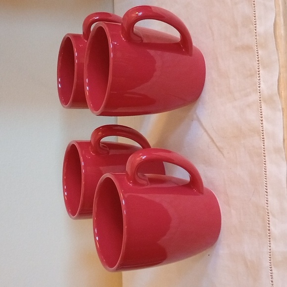 Corelle Other - 4 VINTAGE. DEEP RED  CORELLE COFFEE/TEACUP. , IN PERFECT CONDITION.